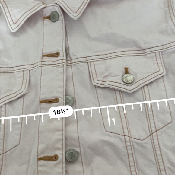 Zara light pink denim jean jacket - Picture 4 of 4